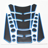 Maxbell Universal Motorcycle Gas Tank Protector Pad Fish Sticker Blue/Black