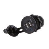 Maxbell Waterproof Dual USB Car Power Adapter Charger Plug Socket Outlet Motorcycle