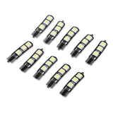 Maxbell 10x T10 5050 6SMD W5W LED Width Lamp Wedge Warning White Light Bulb