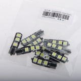 Maxbell 10x T10 5050 6SMD W5W LED Width Lamp Wedge Warning White Light Bulb