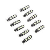 Maxbell 10x T10 5050 6SMD W5W LED Width Lamp Wedge Warning Ice Blue Light Bulb