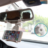 Maxbell Adjustable Car Rearview Mirror Clip Mount GPS Bracket Phone Holder White