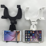 Maxbell Adjustable Car Rearview Mirror Clip Mount GPS Bracket Phone Holder White