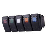 Maxbell 5 x Waterproof 12V 20A Rocker Switch LED Car Boat 5 Colors of Light