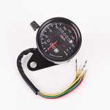 Maxbell Universal Motorcycle LED Dual Odometer Speedometer Tachometer Speedo Meter