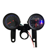 Maxbell Universal Motorcycle LED Dual Odometer Speedometer Tachometer Speedo Meter