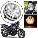 Maxbell Motorcycle Chrome Halogen Front Headlight Lamp For Honda CB400 CB500 CB1300