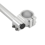 Maxbell Universal 37mm CNC Fork Clip-ons Handle Grip Handlebar for Motorcycle Silver