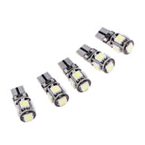 Maxbell 10Pcs T10 Led Canbus Error Free 5SMD Car Side Wedge Light Bulb White 168 194