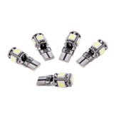 Maxbell 10Pcs T10 Led Canbus Error Free 5SMD Car Side Wedge Light Bulb White 168 194