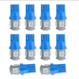 Maxbell 10Pcs T10 194 168 2825 5050 5SMD LED Super Bright Car Lights Lamp Bulb Blue