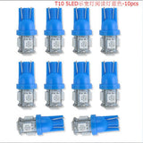 Maxbell 10Pcs T10 194 168 2825 5050 5SMD LED Super Bright Car Lights Lamp Bulb Blue