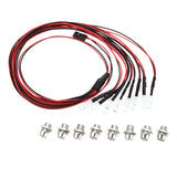Maxbell 8 LED Upgrade Parts 5mm White Color Red Color LED Light Set for HSP RC Cars