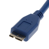 Maxbell Blue 3ft USB 3.0 High Speed A Male to Micro B Male Date Cable Adapter Cord