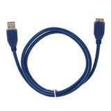 Maxbell Blue 3ft USB 3.0 High Speed A Male to Micro B Male Date Cable Adapter Cord