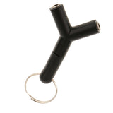 Maxbell 3.5mm Stereo Audio Jack Earphone Headphone 2 Way Y Splitter Adapter Keyring