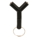Maxbell 3.5mm Stereo Audio Jack Earphone Headphone 2 Way Y Splitter Adapter Keyring