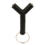 Maxbell 3.5mm Stereo Audio Jack Earphone Headphone 2 Way Y Splitter Adapter Keyring
