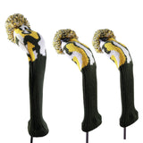 Maxbell 3x Knitted Golf Club Head Covers 3 Piece Set Driver and Fairway HeadCovers