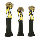 Maxbell 3x Knitted Golf Club Head Covers 3 Piece Set Driver and Fairway HeadCovers