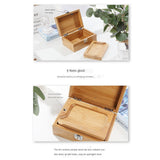 Maxbell Natural Classic Bamboo Stash Box with Latch Jewelry Case Storage Organizer