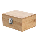 Maxbell Natural Classic Bamboo Stash Box with Latch Jewelry Case Storage Organizer