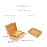 Maxbell Natural Classic Bamboo Stash Box with Latch Jewelry Case Storage Organizer