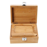 Maxbell Natural Classic Bamboo Stash Box with Latch Jewelry Case Storage Organizer