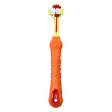 Maxbell 3 Sided Pet Toothbrush Dog Brush Cat Mouth Teeth Care Cleaning Toy Orange