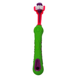 Maxbell 3 Sided Pet Toothbrush Dog Brush Cat Mouth Teeth Care Cleaning Toy Green