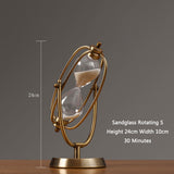 Maxbell 2 Pcs Sand Timer Sandglass Hourglass Decor Golden Bracket Wedding Gift (L&S)