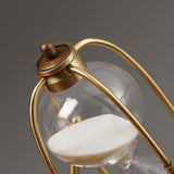 Maxbell 2 Pcs Sand Timer Sandglass Hourglass Decor Golden Bracket Wedding Gift (L&S)