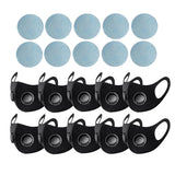 Maxbell Adults Breathable Washable Face Mask Dual Valve Face Shield Cover 10 Pieces