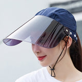 Maxbell Adjustable Outdoor UV Protection Ear Flap Neck Cover Sun Hat Cap Navy