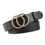 Maxbell Womens Fashion Casual Belt PU Leather Waist Belt O-Ring Buckle 102.5cm