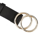 Maxbell Womens Fashion Casual Belt PU Leather Waist Belt O-Ring Buckle 102.5cm