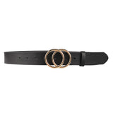 Maxbell Womens Fashion Casual Belt PU Leather Waist Belt O-Ring Buckle 102.5cm