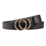 Maxbell Womens Fashion Casual Belt PU Leather Waist Belt O-Ring Buckle 102.5cm