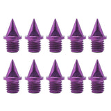 Maxbell 10pcs Outdoor Carbon Steel Track Spikes Replacement Purple