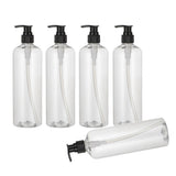 Maxbell Empty Plastic Shampoo Conditioner Pump Bottle Refillable Dispenser 500ml Black