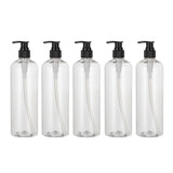 Maxbell Empty Plastic Shampoo Conditioner Pump Bottle Refillable Dispenser 500ml Black