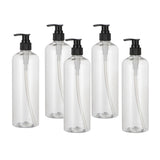 Maxbell Empty Plastic Shampoo Conditioner Pump Bottle Refillable Dispenser 500ml Black