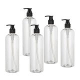 Maxbell Empty Plastic Shampoo Conditioner Pump Bottle Refillable Dispenser 500ml Black