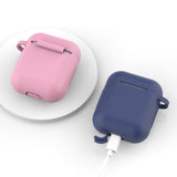 Maxbell Anti-shock Earphone Case Cover Protection w/ Buckle For Airpods Light Pink