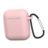 Maxbell Anti-shock Earphone Case Cover Protection w/ Buckle For Airpods Light Pink