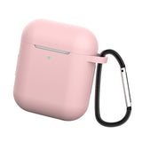 Maxbell Anti-shock Earphone Case Cover Protection w/ Buckle For Airpods Light Pink