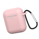 Maxbell Anti-shock Earphone Case Cover Protection w/ Buckle For Airpods Light Pink