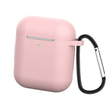 Maxbell Anti-shock Earphone Case Cover Protection w/ Buckle For Airpods Light Pink