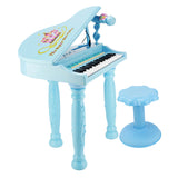 Maxbell Multifunctional Music Piano (Microphone + Chair + Connecting Cable) Blue