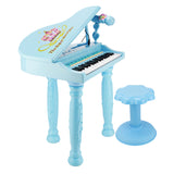 Maxbell Multifunctional Music Piano (Microphone + Chair + Connecting Cable) Blue